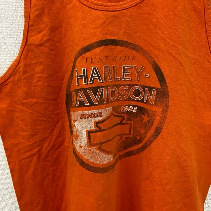 古着 used　00s　HARLEY DAVIDSON　ハーレーダビッドソン　プリントタンクトップ/ノースリーブ　橙色　オレンジ