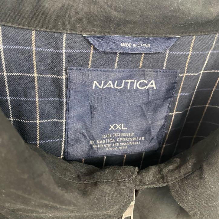 NAUTICA　ノーティカ　フルジップブルゾン　刺繡ロゴ　黒　ブラック　2XLサイズ