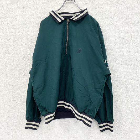 ～90s　CUTTER&BUCK　ハーフジッププルオーバージャケット　ヴィンテージ　緑　グリーン　Lサイズ