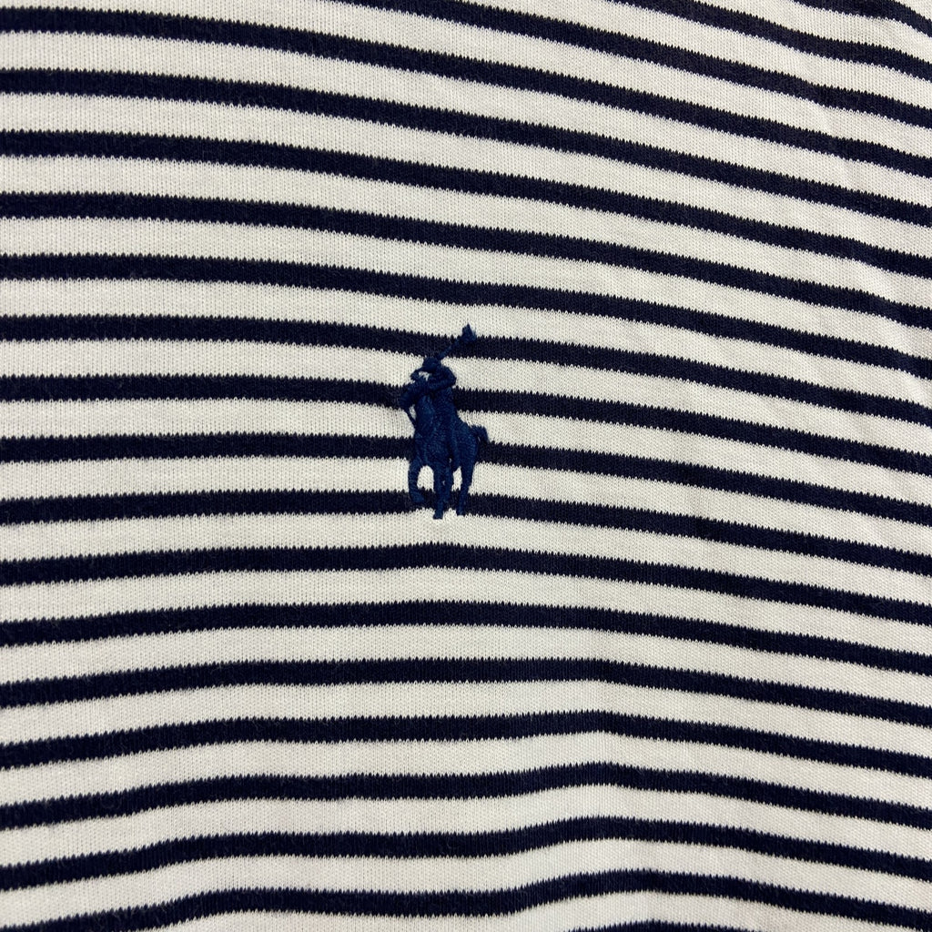 POLO Ralph Lauren　ラルフローレン　半袖ポロシャツ　ボーダー柄　紺　ネイビー　Lサイズ