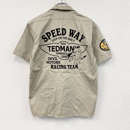 TEDMAN　テッドマン　半袖ワークシャツ　ベージュ　Mサイズ