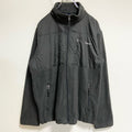 古着 used　Reebok　リーボック　長袖異素材切替フリースジャケット　ハイネックアウター　ロゴプリント　グレー　秋冬服