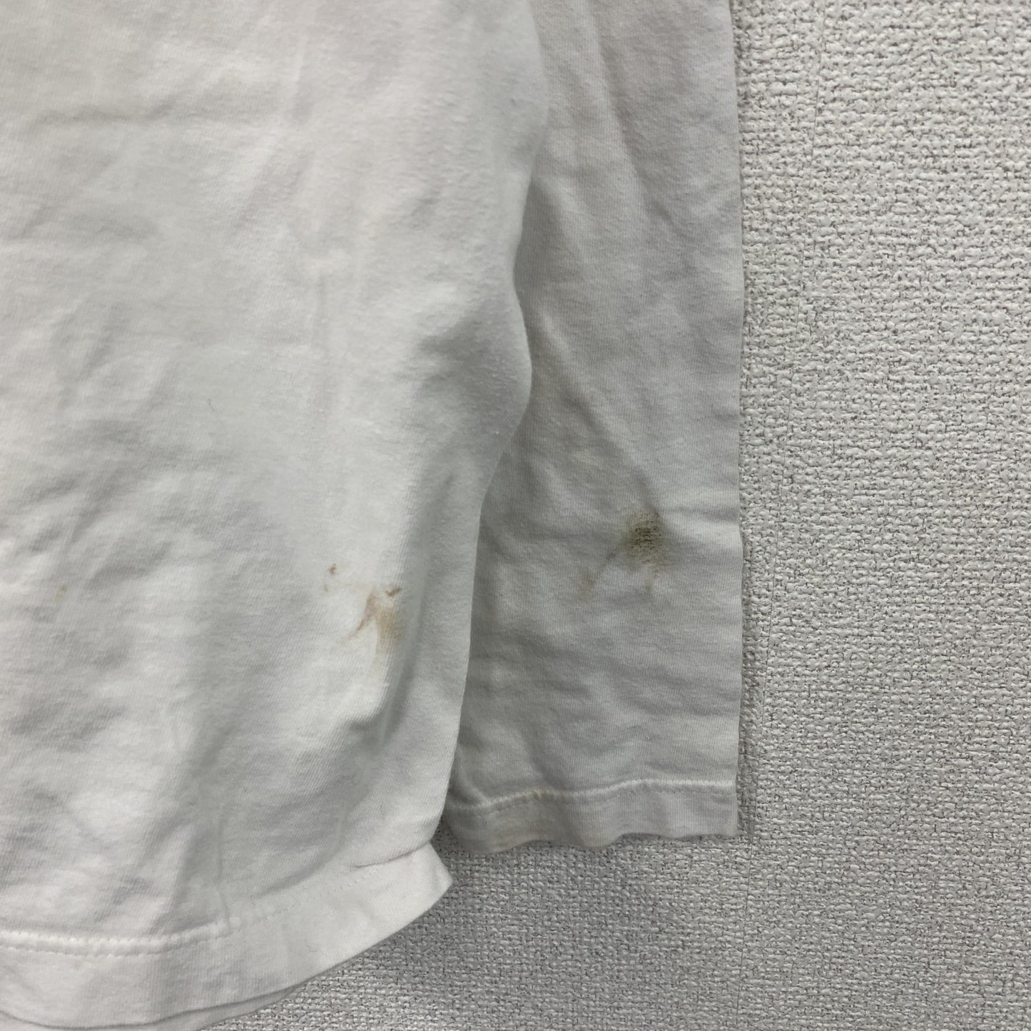 00s　Hanes　ヘインズ　長袖プリントTシャツ　ヴィンテージ　RED DJ　白　ホワイト　