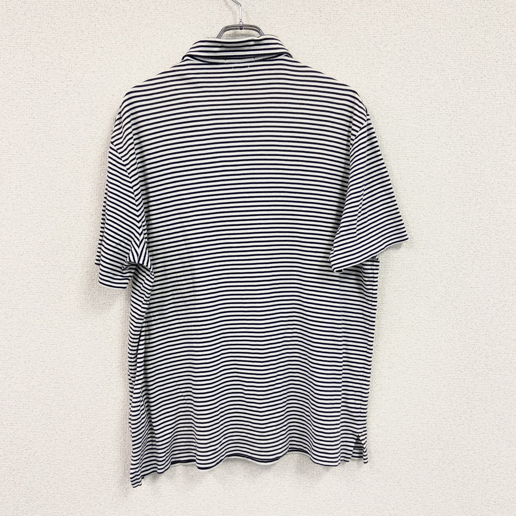 POLO Ralph Lauren　ラルフローレン　半袖ポロシャツ　ボーダー柄　紺　ネイビー　Lサイズ