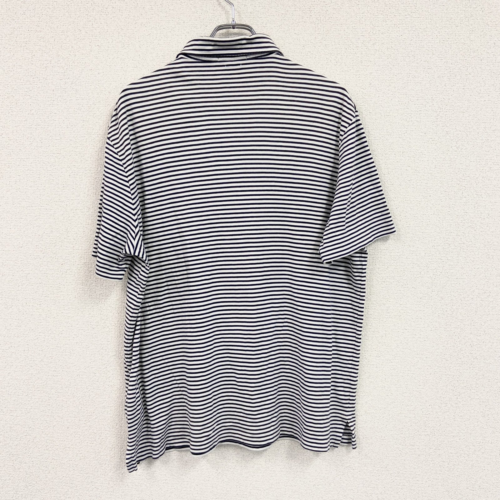POLO Ralph Lauren　ラルフローレン　半袖ポロシャツ　ボーダー柄　紺　ネイビー　Lサイズ