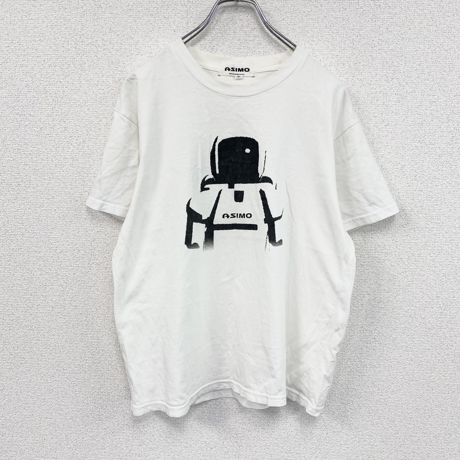 00s　HONDA　ホンダ　ASIMO　アシモ　半袖プリントTシャツ　ヴィンテージ　白　ホワイト　Mサイズ