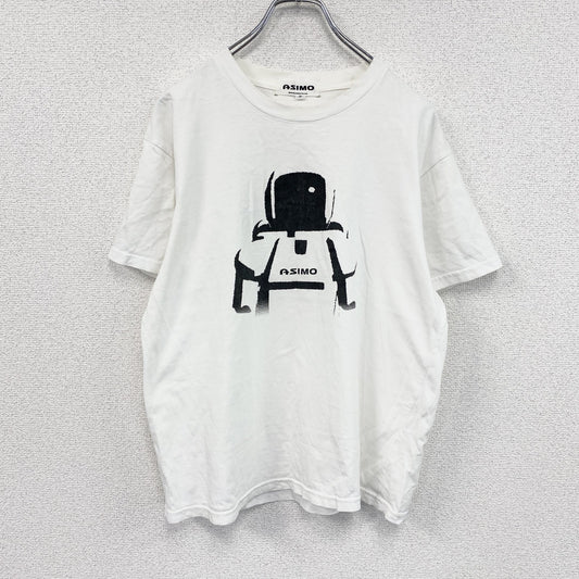 00s　HONDA　ホンダ　ASIMO　アシモ　半袖プリントTシャツ　ヴィンテージ　白　ホワイト　Mサイズ