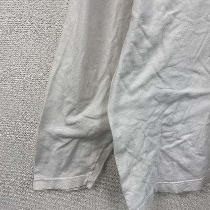 00s　Hanes　ヘインズ　長袖プリントTシャツ　ヴィンテージ　RED DJ　白　ホワイト　