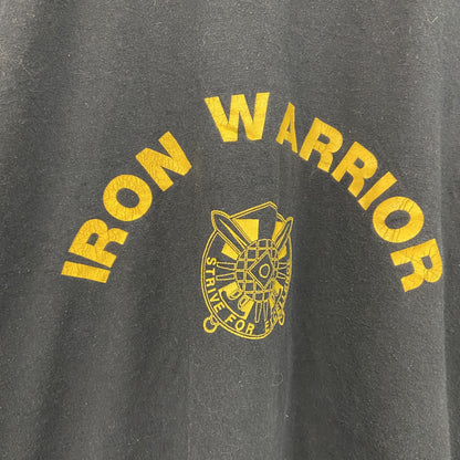 ～90s　IRON WARRIOR　半袖プリントTシャツ　シングルステッチ　ヴィンテージ　黒　ブラック