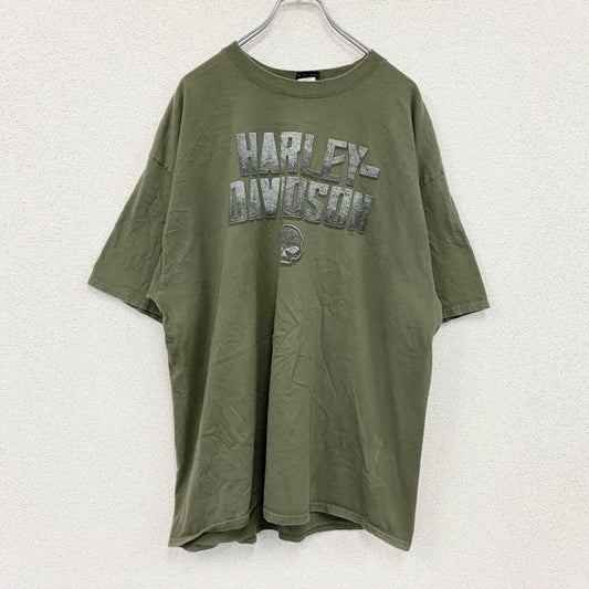 HARLEY DAVIDSON　ハーレーダビッドソン　半袖プリントTシャツ　カーキ　XXLサイズ
