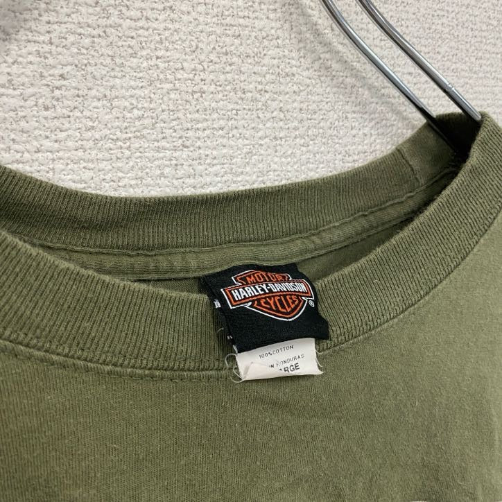 HARLEY DAVIDSON　ハーレーダビッドソン　半袖プリントTシャツ　カーキ　XXLサイズ