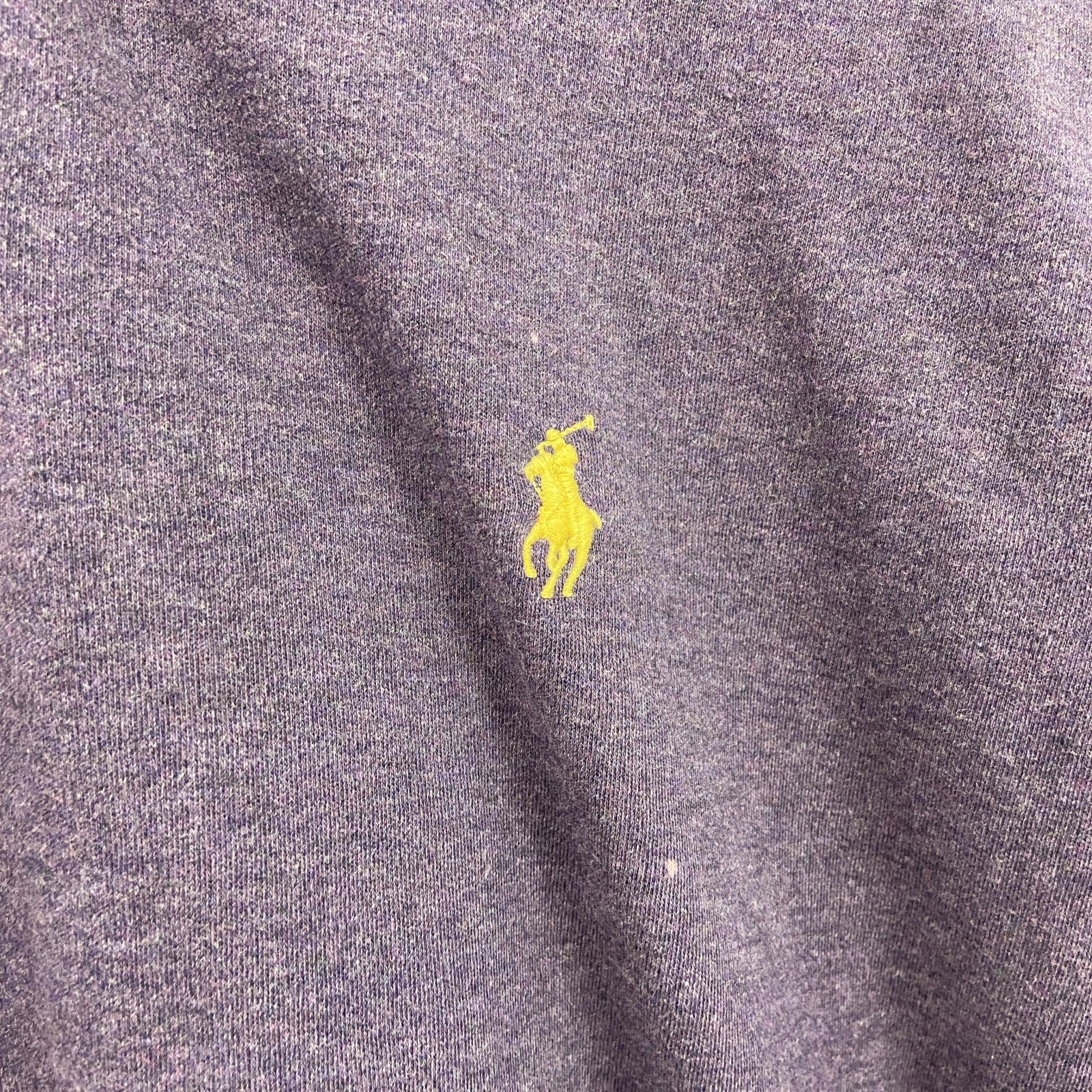 POLO by Ralph Lauren　ラルフローレン　半袖ポロシャツ　刺繡ロゴ　紫　パープル　XLサイズ