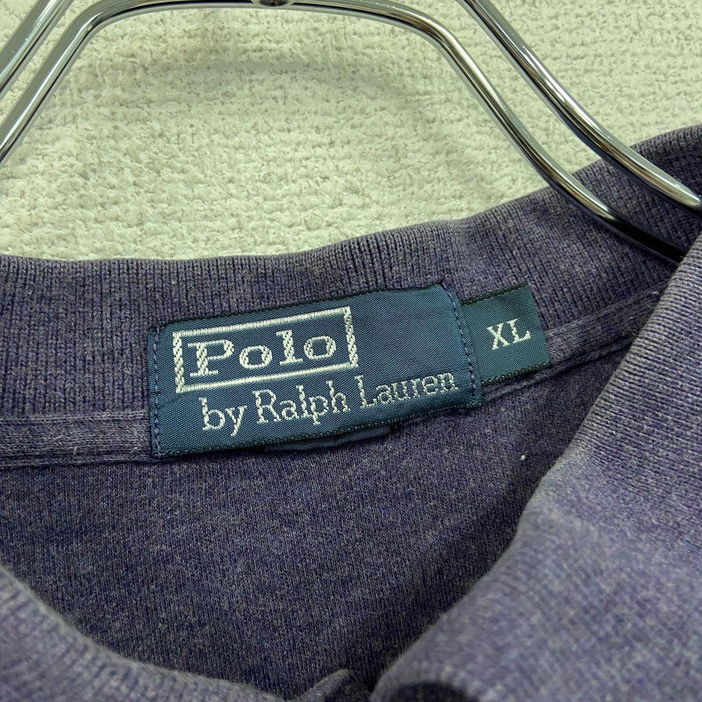 POLO by Ralph Lauren　ラルフローレン　半袖ポロシャツ　刺繡ロゴ　紫　パープル　XLサイズ