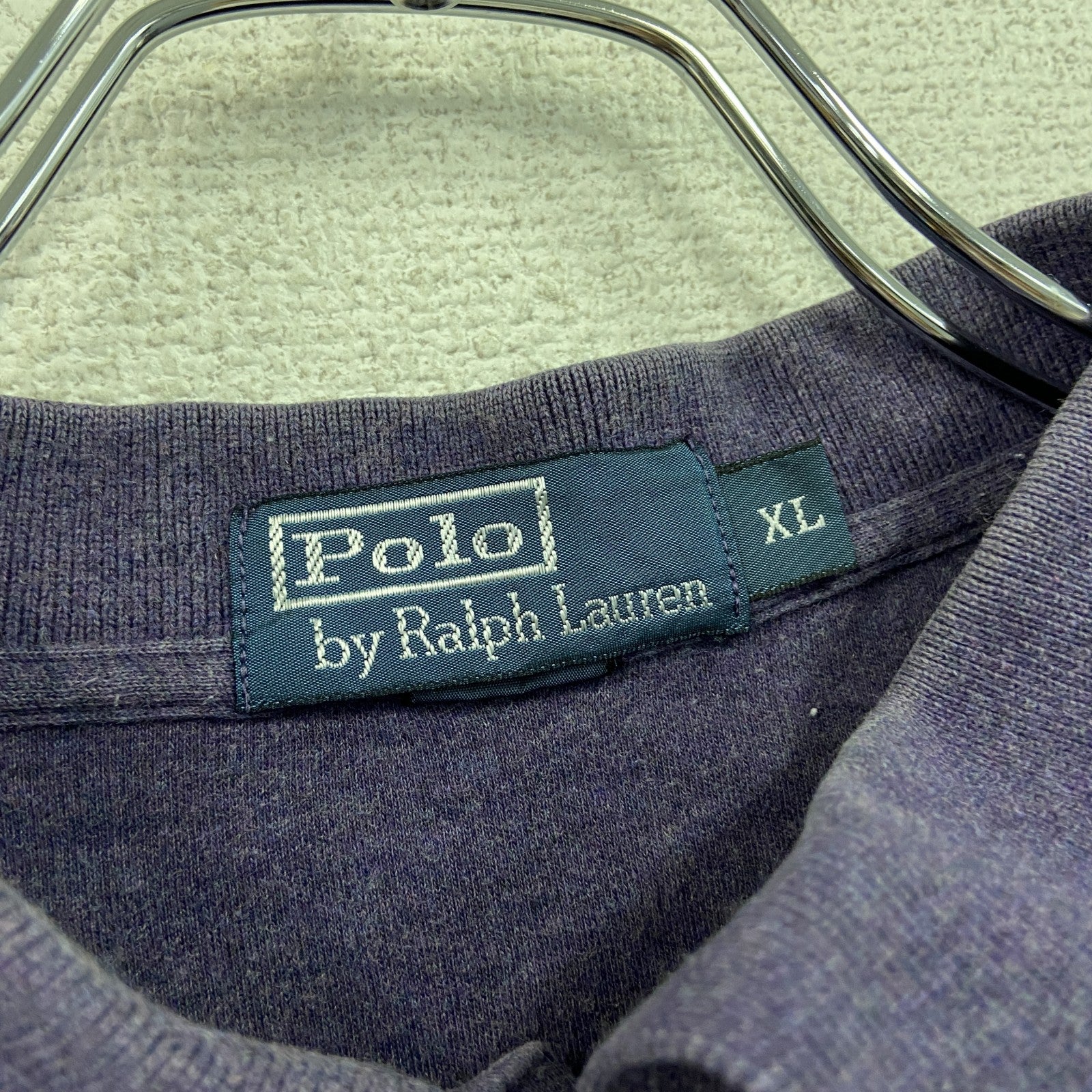 POLO by Ralph Lauren　ラルフローレン　半袖ポロシャツ　刺繡ロゴ　紫　パープル　XLサイズ
