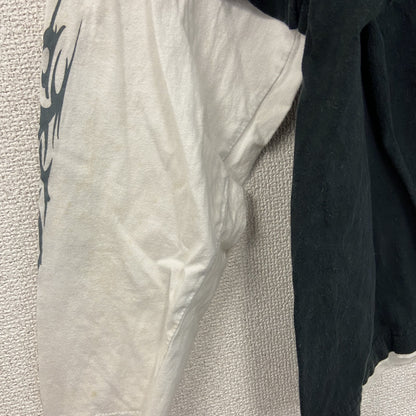 RERIZZO　レリッツォ　長袖Tシャツ/ロンT　レイヤードデザイン　ブラックレター　両面プリント　黒　ブラック　LLサイズ