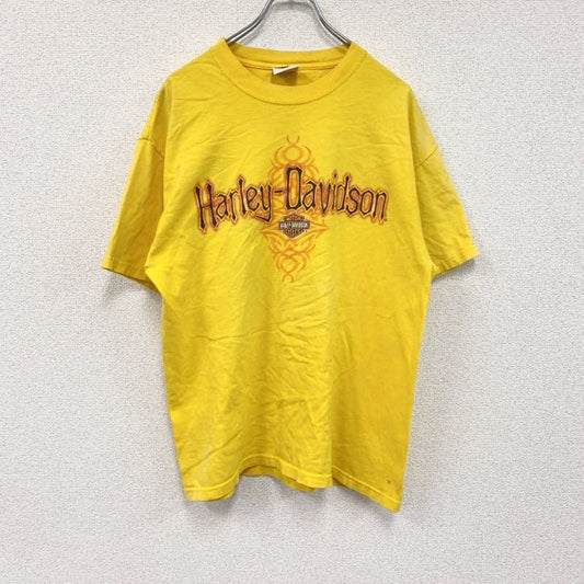 00s　HARLEY DAVIDSON　ハーレーダビッドソン　半袖プリントTシャツ　黄色　イエロー　