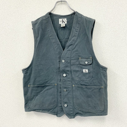 90s～　Calvin Klein Jeans　カルバンクラインジーンズ　ベスト　灰色　グレー　ヴィンテージ　Lサイズ
