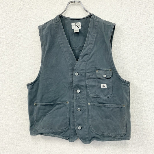 90s～　Calvin Klein Jeans　カルバンクラインジーンズ　ベスト　灰色　グレー　ヴィンテージ　Lサイズ