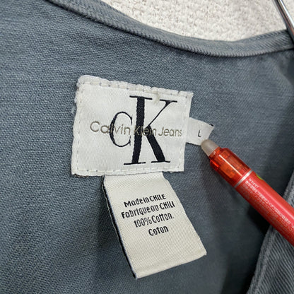 90s～　Calvin Klein Jeans　カルバンクラインジーンズ　ベスト　灰色　グレー　ヴィンテージ　Lサイズ