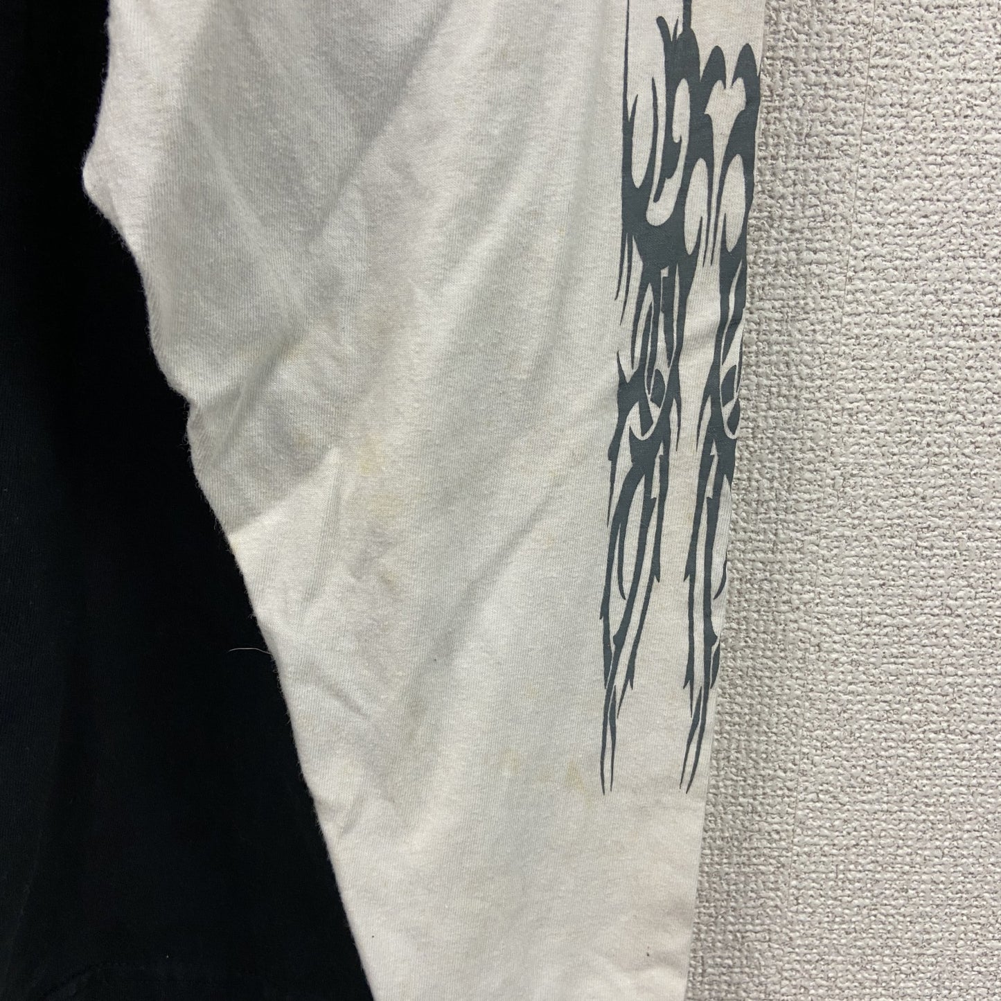 RERIZZO　レリッツォ　長袖Tシャツ/ロンT　レイヤードデザイン　ブラックレター　両面プリント　黒　ブラック　LLサイズ