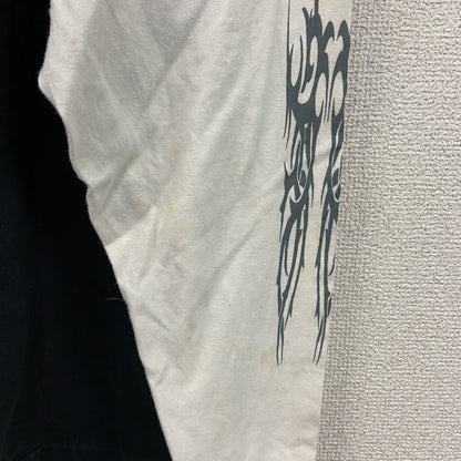 RERIZZO　レリッツォ　長袖Tシャツ/ロンT　レイヤードデザイン　ブラックレター　両面プリント　黒　ブラック　LLサイズ