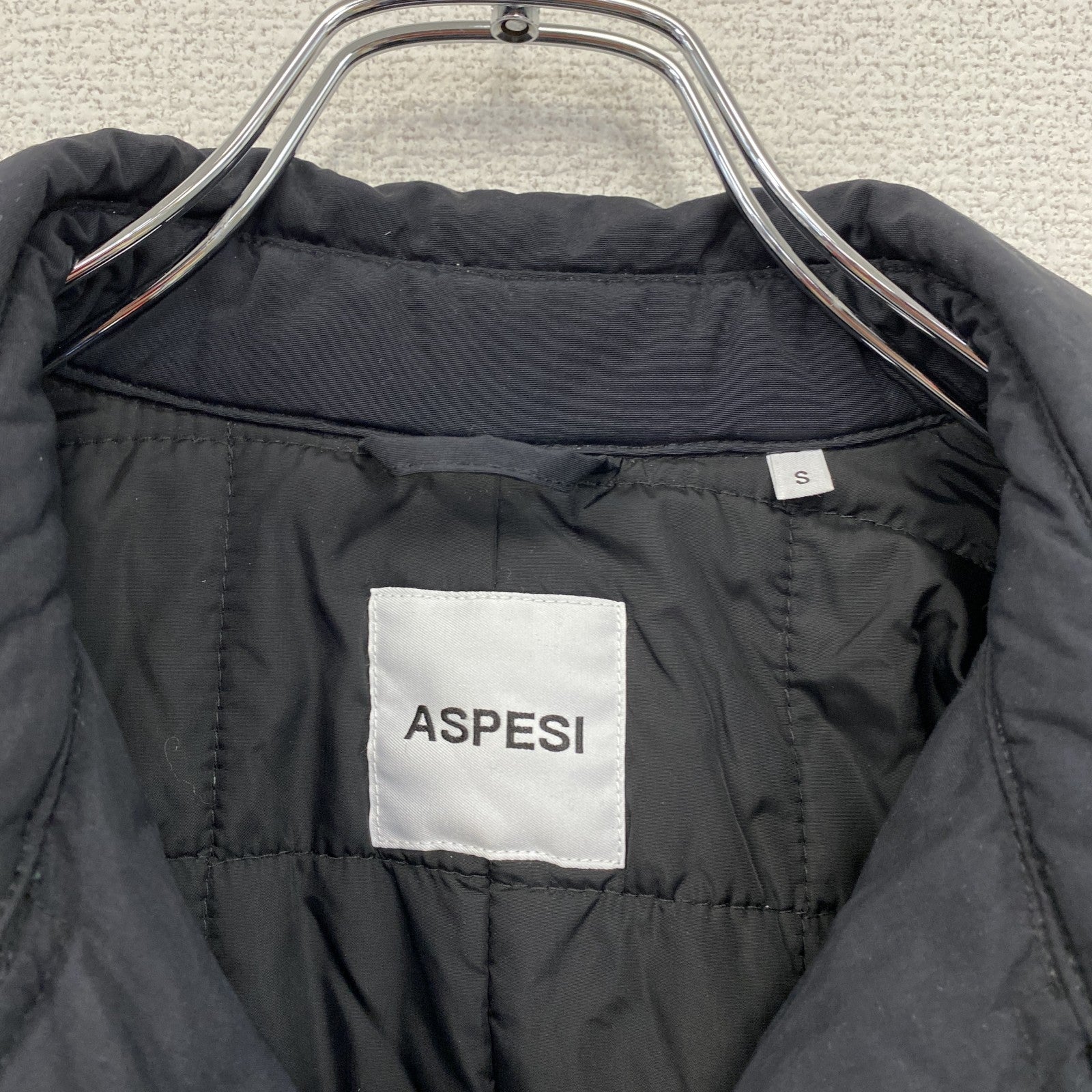 ASPESI　アスペジ　LARRY SEAMAN　ピーコート　中綿入り　黒　ブラック　Sサイズ