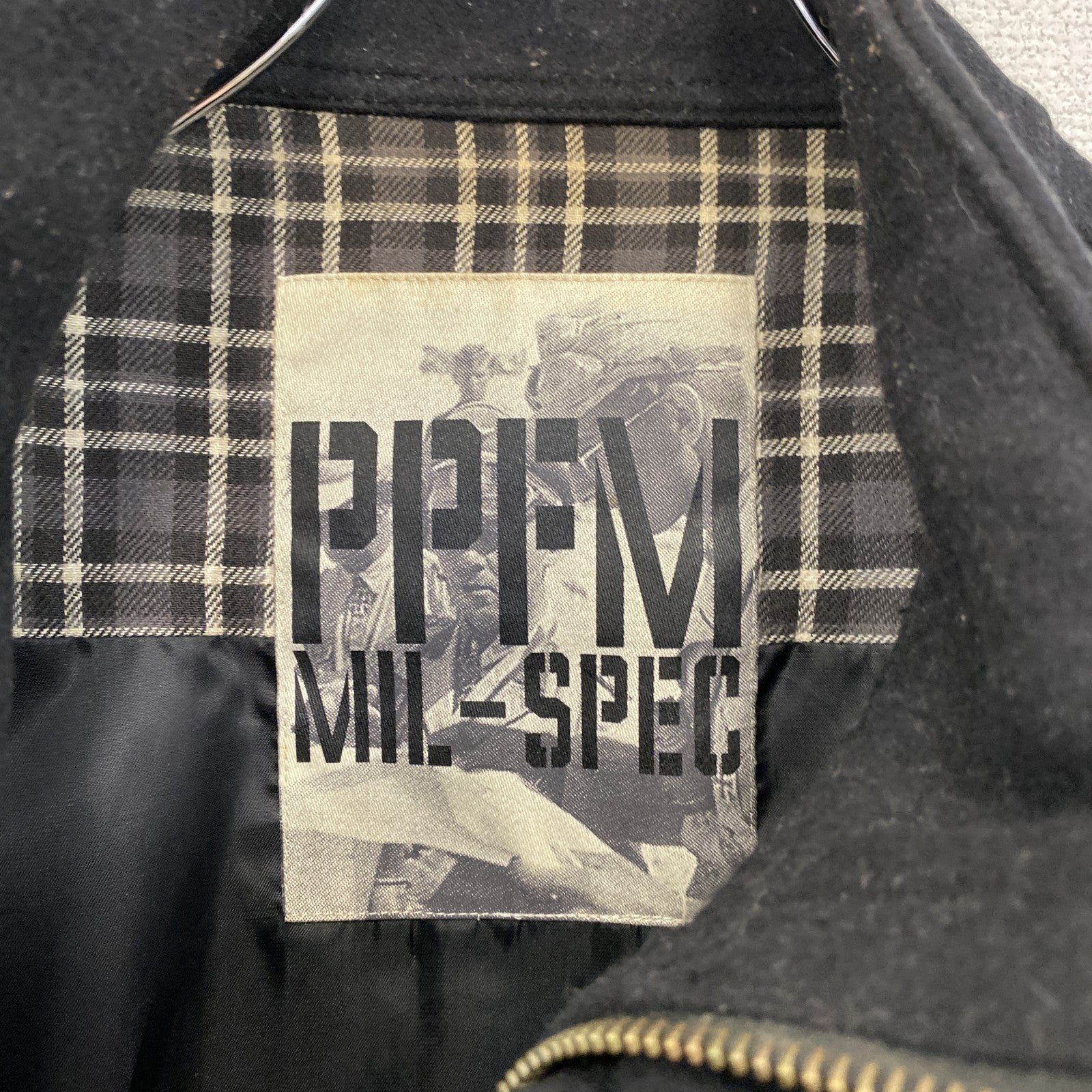 PPFM　ペイトンプレイスフォーメン　M-65　ミリタリージャケット　ダブルジップ　黒　ブラック　Lサイズ