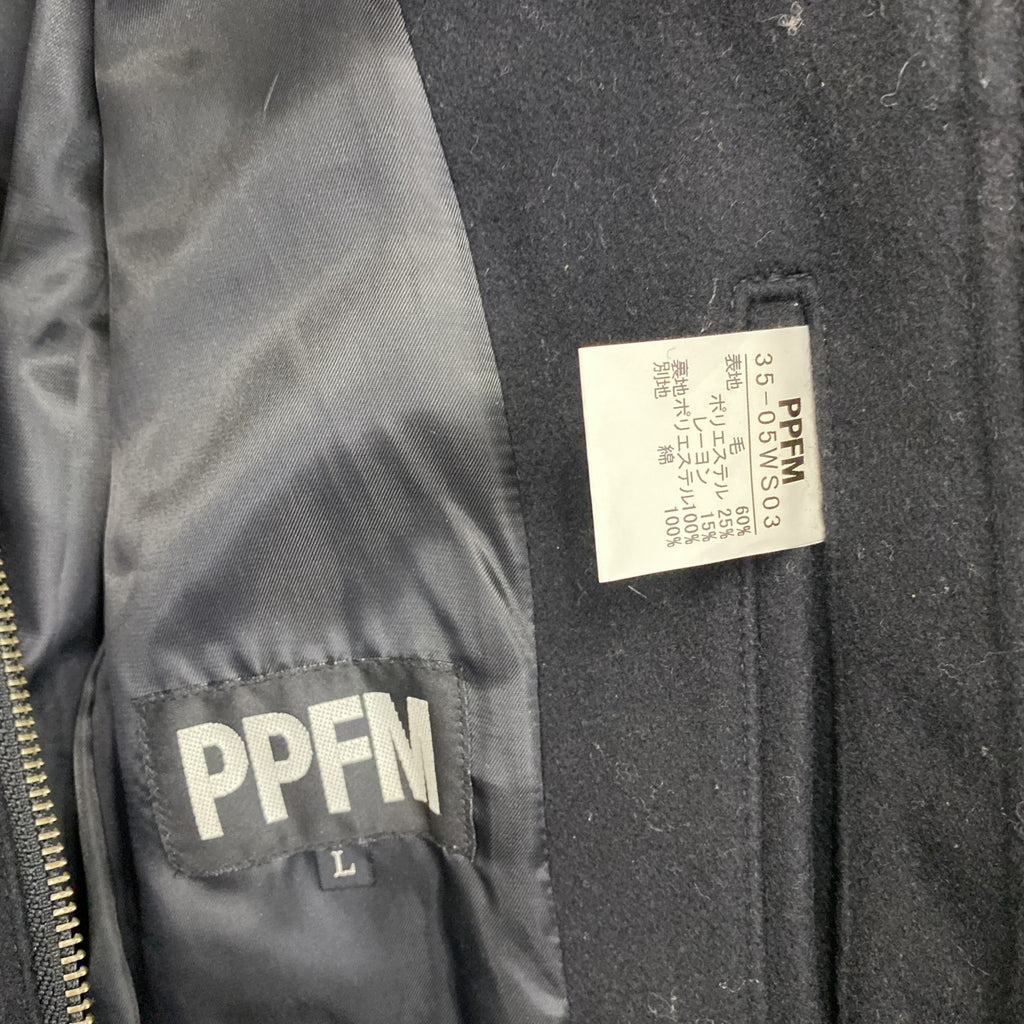 PPFM　ペイトンプレイスフォーメン　M-65　ミリタリージャケット　ダブルジップ　黒　ブラック　Lサイズ