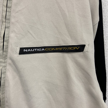 古着 used　NAUTICA　ノーティカ　トラックジャケット/ジャージ　肌色　ベージュ　黒　ブラック　Mサイズ
