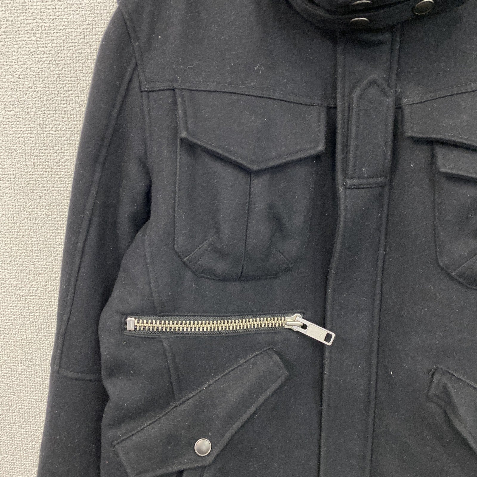 PPFM　ペイトンプレイスフォーメン　M-65　ミリタリージャケット　ダブルジップ　黒　ブラック　Lサイズ