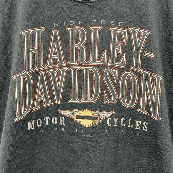 古着 used　00s　HARLEY DAVIDSON　ハーレーダビッドソン　タンクトップ/ノースリーブ　黒　ブラック　Lサイズ