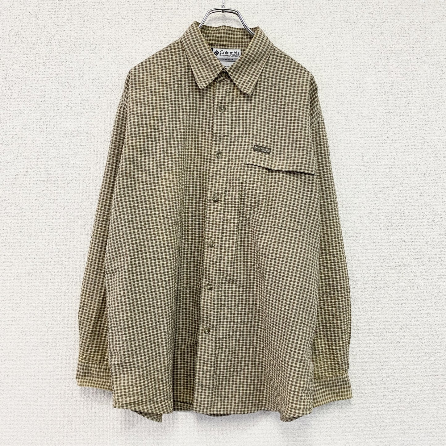 Columbia　コロンビア　長袖シャツ　チェック柄　茶色　ブラウン　Lサイズ