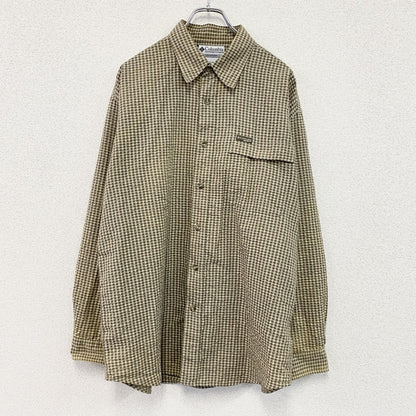 Columbia　コロンビア　長袖シャツ　チェック柄　茶色　ブラウン　Lサイズ