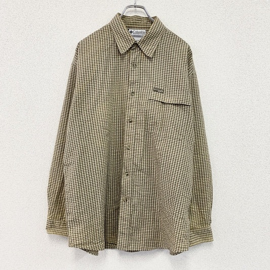Columbia　コロンビア　長袖シャツ　チェック柄　茶色　ブラウン　Lサイズ