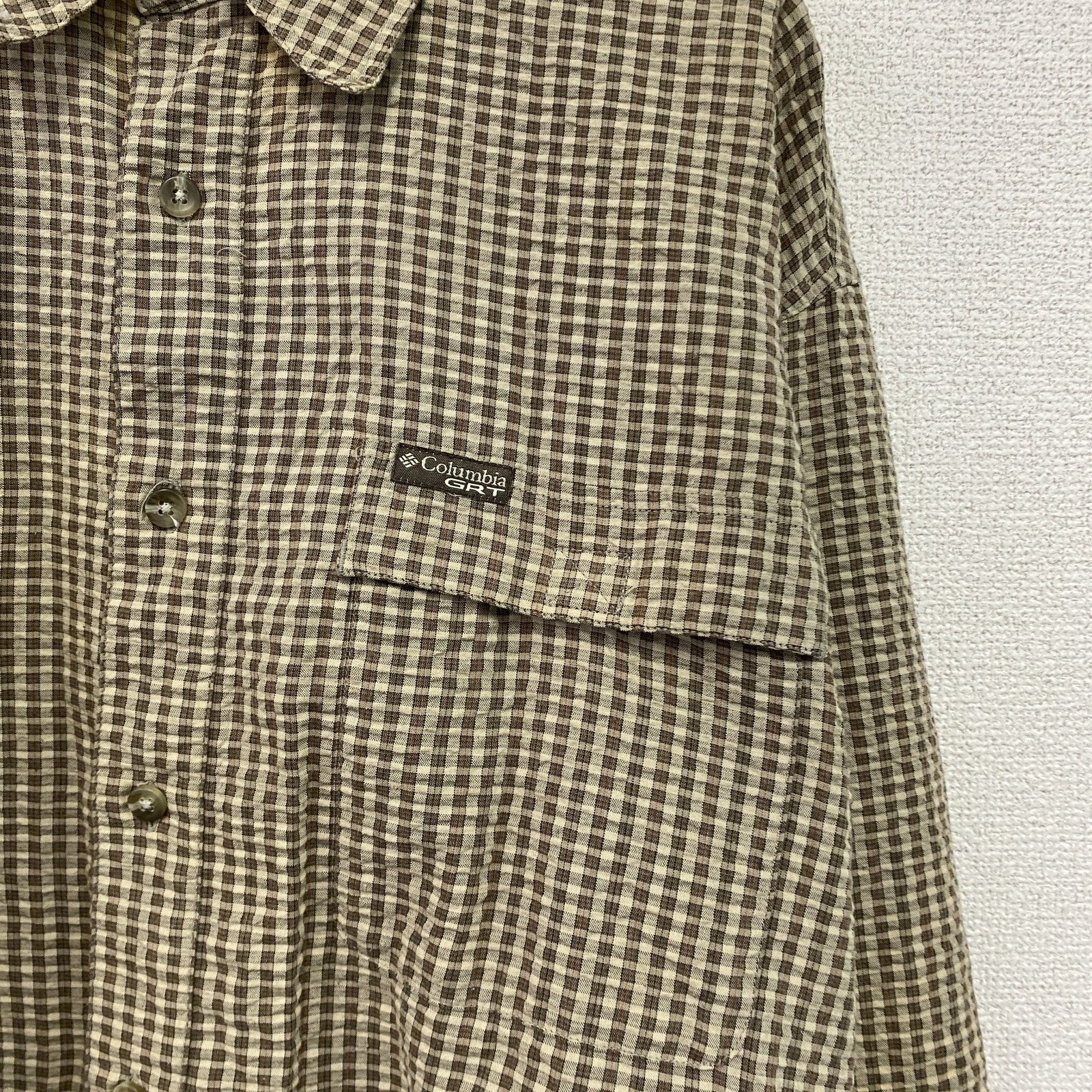 Columbia　コロンビア　長袖シャツ　チェック柄　茶色　ブラウン　Lサイズ