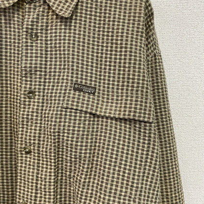 Columbia　コロンビア　長袖シャツ　チェック柄　茶色　ブラウン　Lサイズ