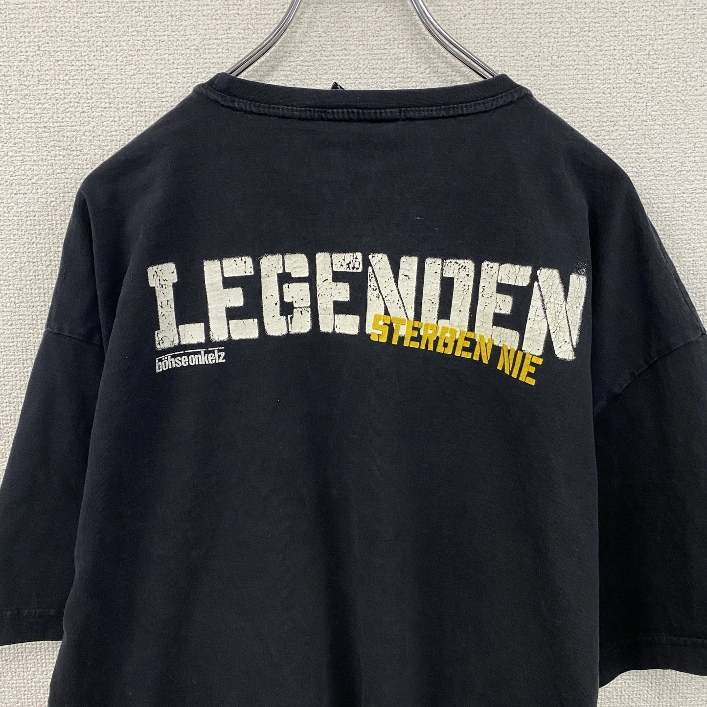 90s　bo　Böhse Onkelz　ベーゼオンケルツ　半袖プリントTシャツ　バンドT　ブラック　XLサイズ　