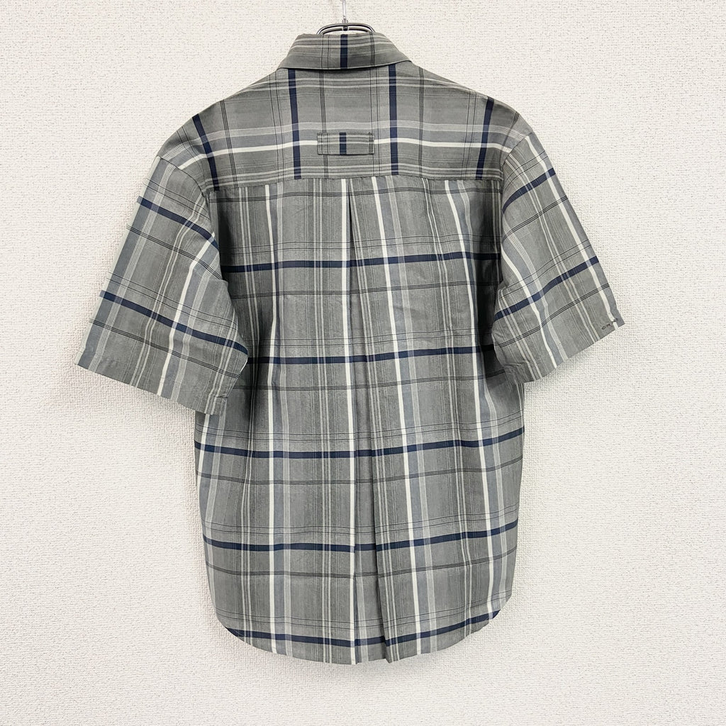 Columbia　コロンビア　半袖シャツ　チェック柄　灰色　グレー　Sサイズ