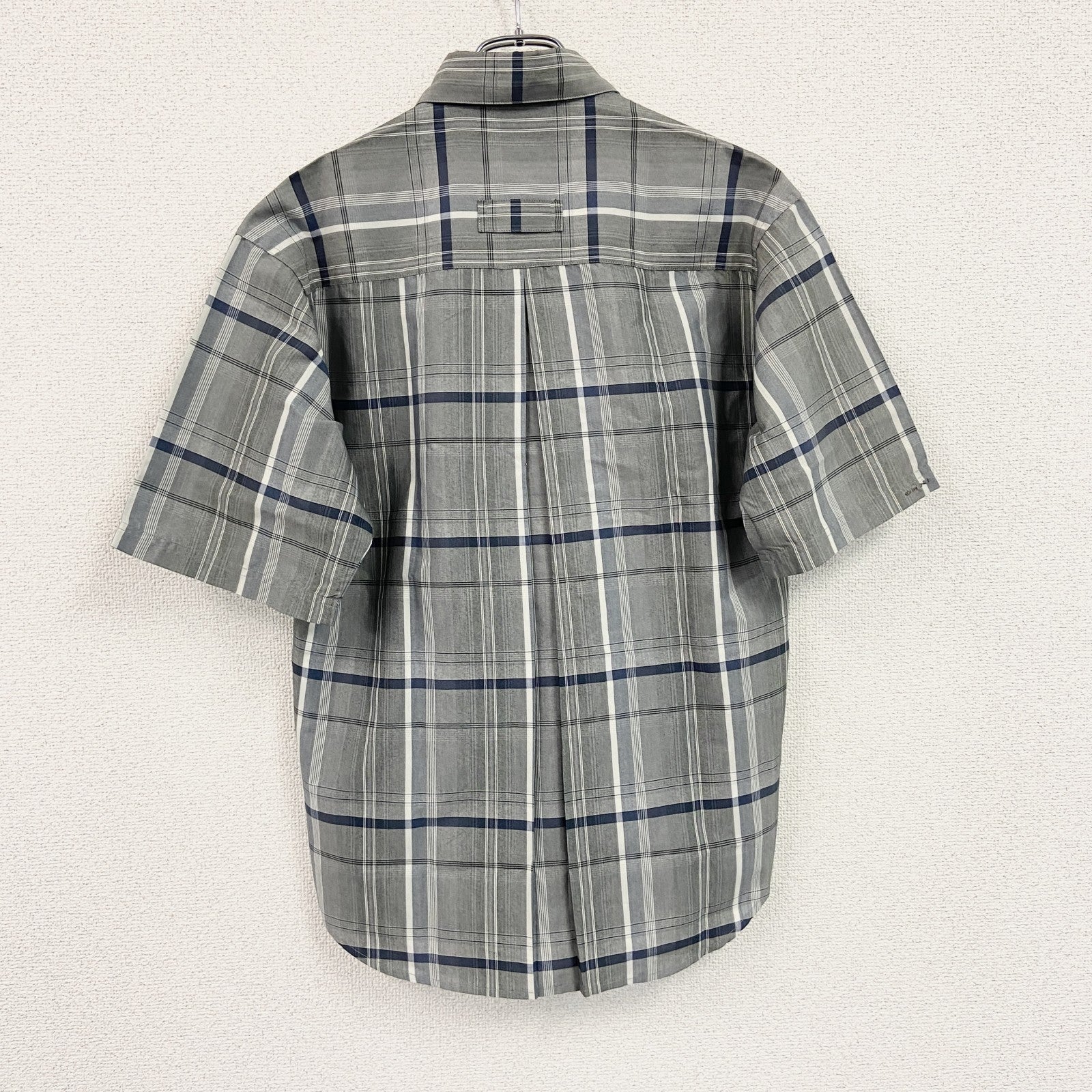 Columbia　コロンビア　半袖シャツ　チェック柄　灰色　グレー　Sサイズ