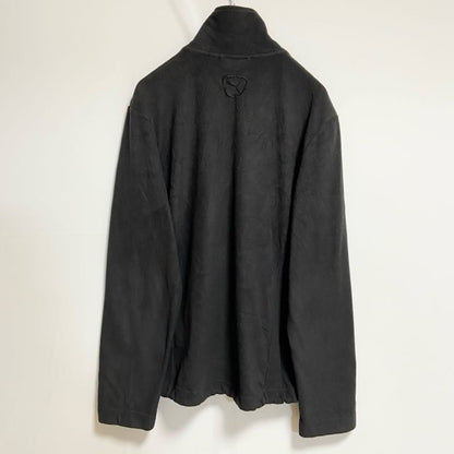 古着 used　PUMA　プーマ　長袖ハイネックフリースジャケット　ジップアップアウター　ワンポイント刺繍　黒　ブラック　秋冬服