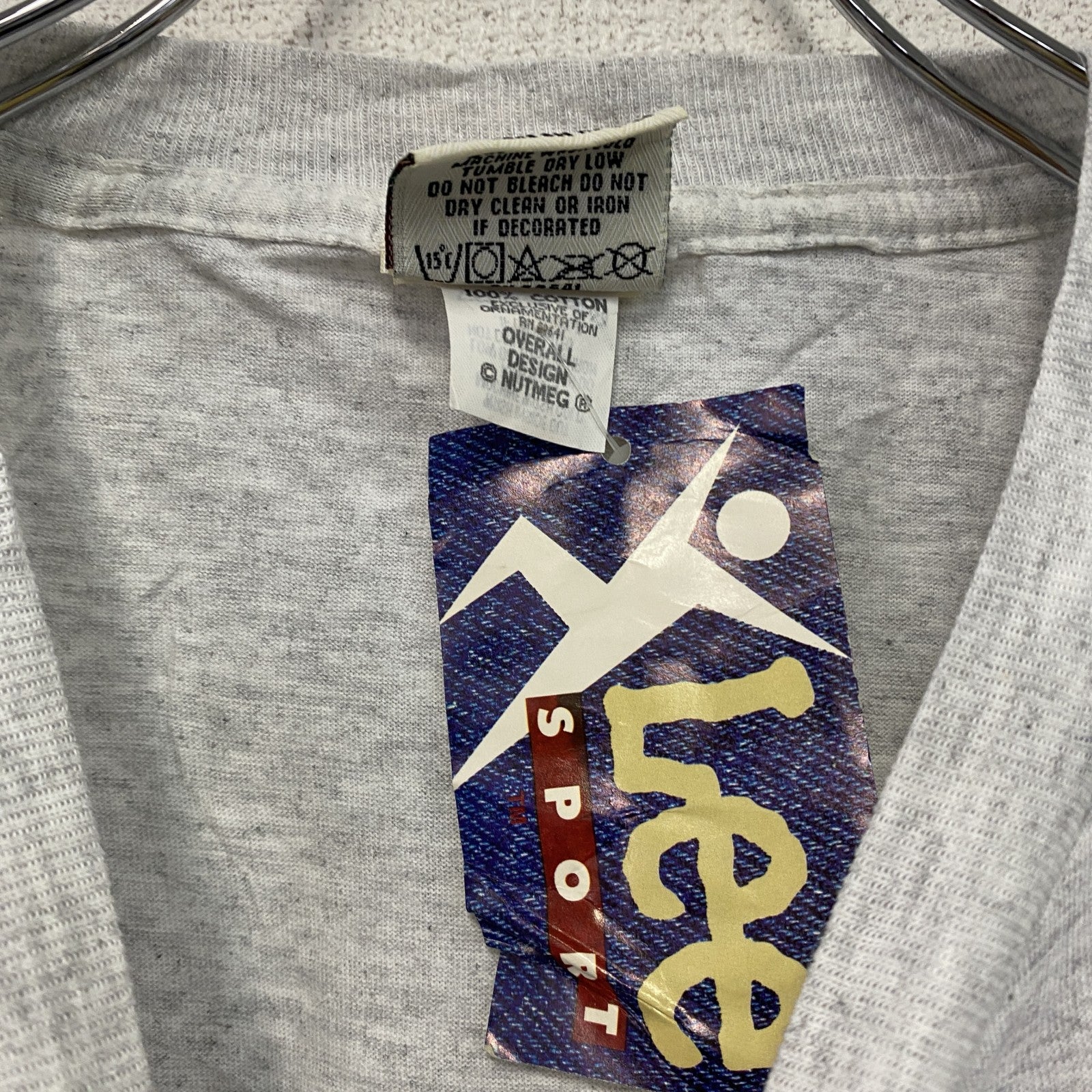 NUTMEG　ナツメグ　ロサンゼルスドジャース　野茂英雄　半袖プリントTシャツ　シングルステッチ　グレー　Lサイズ