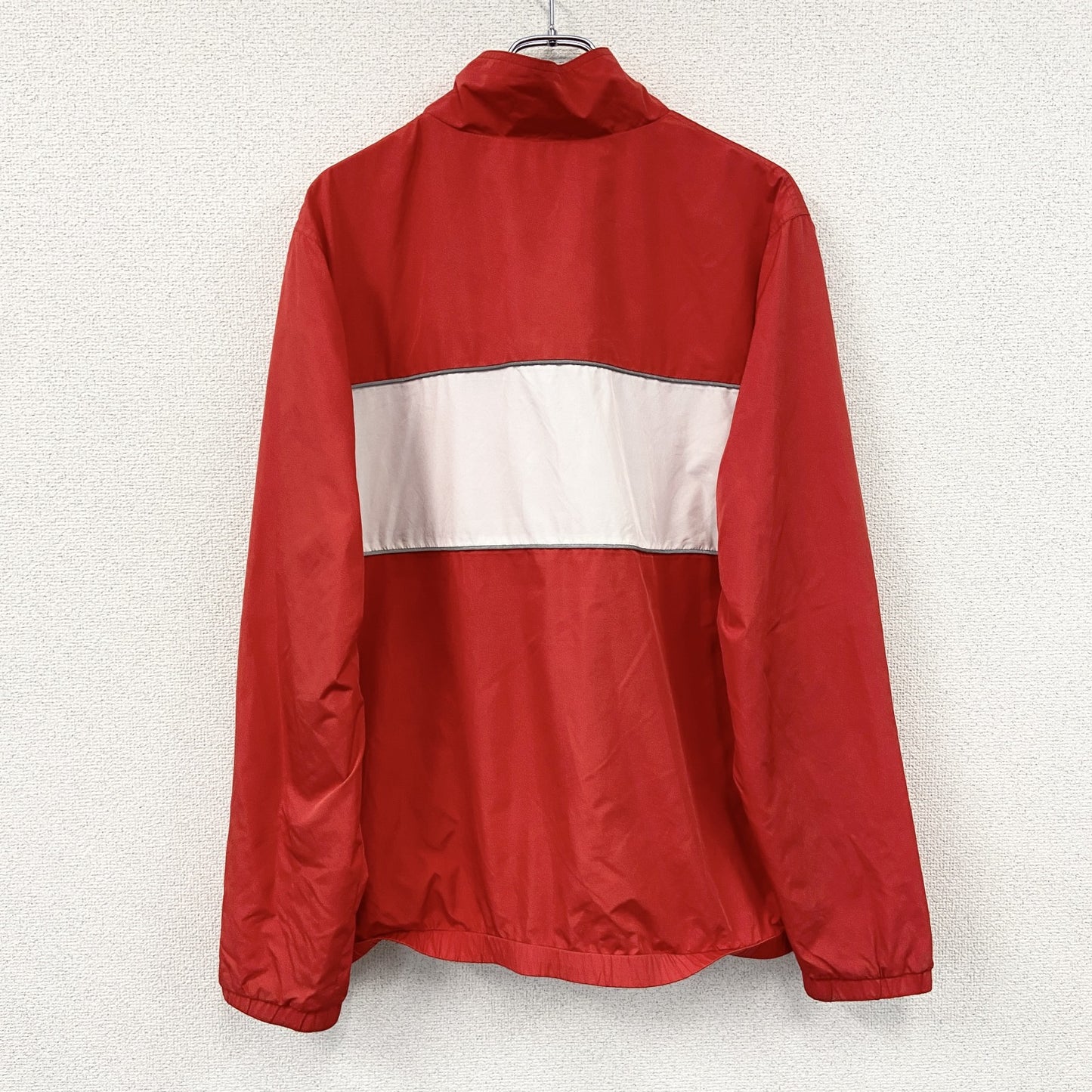 HUF　ハフ　ハーフジッププルオーバージャケット　デカロゴ　赤　レッド　Lサイズ