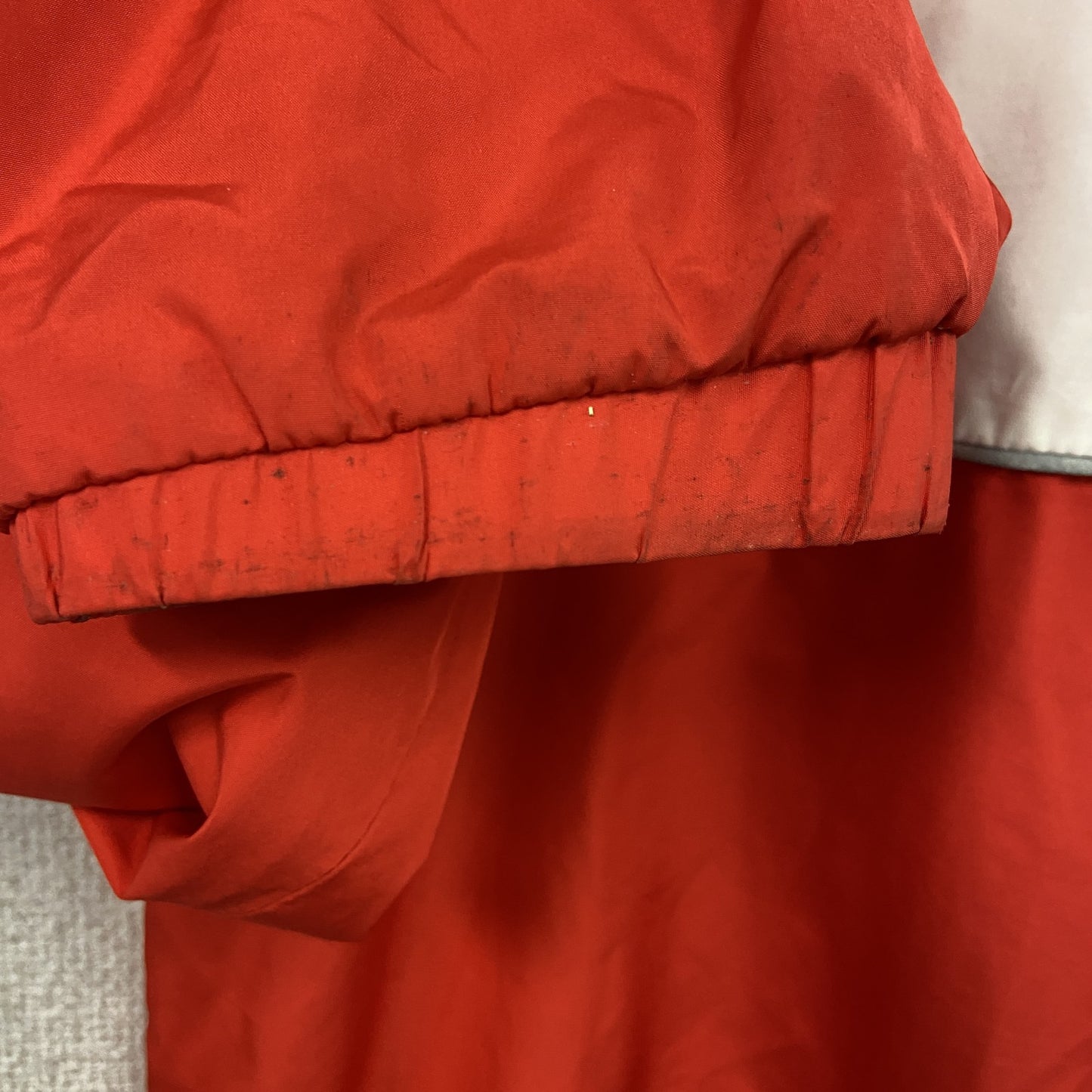 HUF　ハフ　ハーフジッププルオーバージャケット　デカロゴ　赤　レッド　Lサイズ