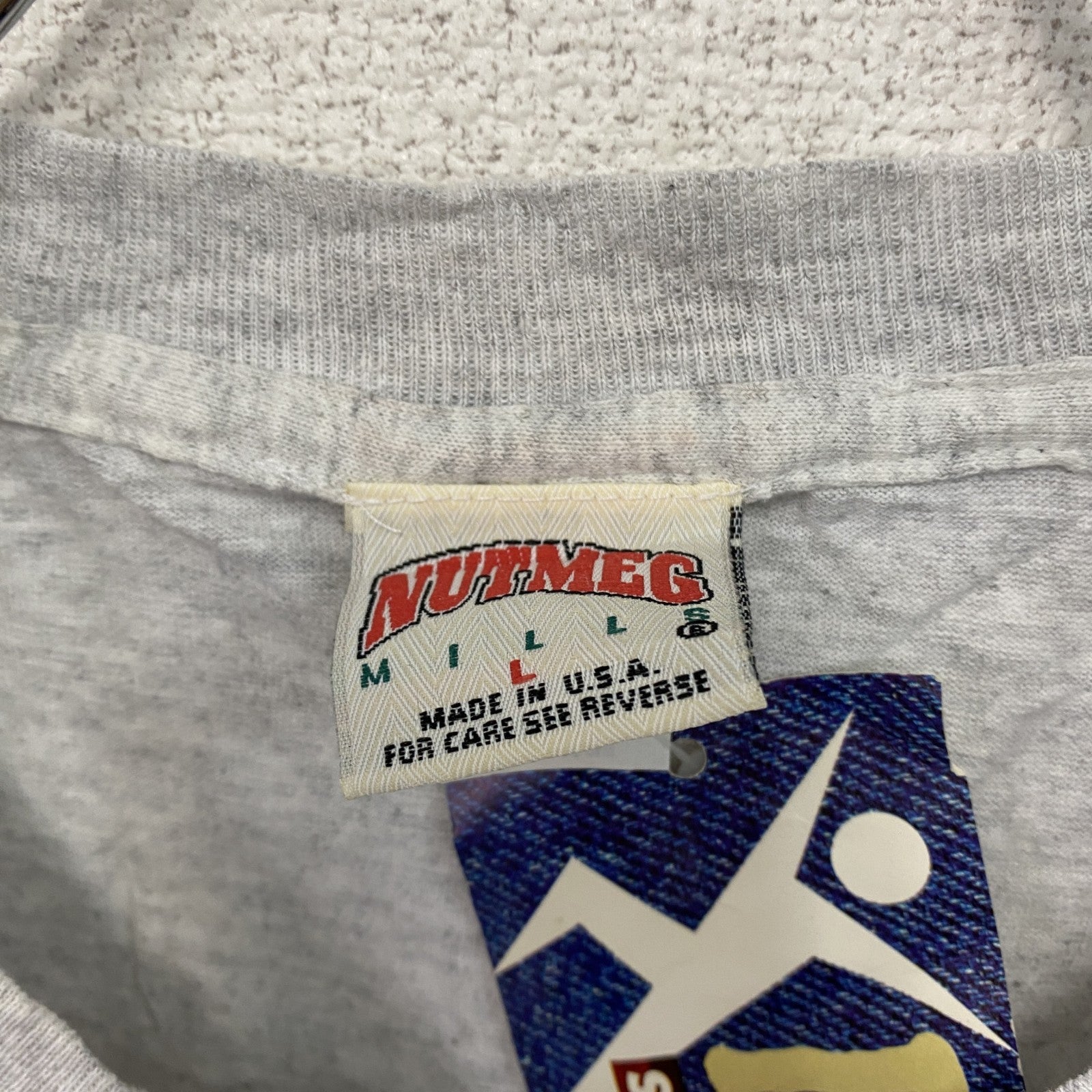NUTMEG　ナツメグ　ロサンゼルスドジャース　野茂英雄　半袖プリントTシャツ　シングルステッチ　グレー　Lサイズ