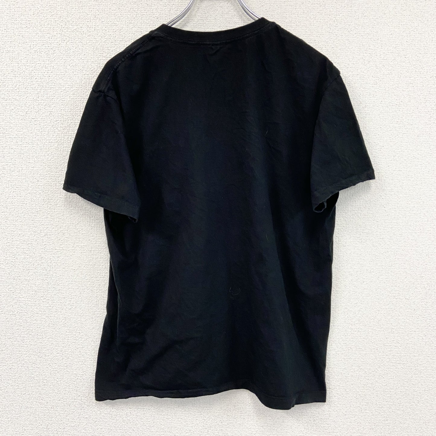 となりのトトロ　ジブリ　半袖プリントTシャツ　アニメT　ムービーT　黒　ブラック　Lサイズ