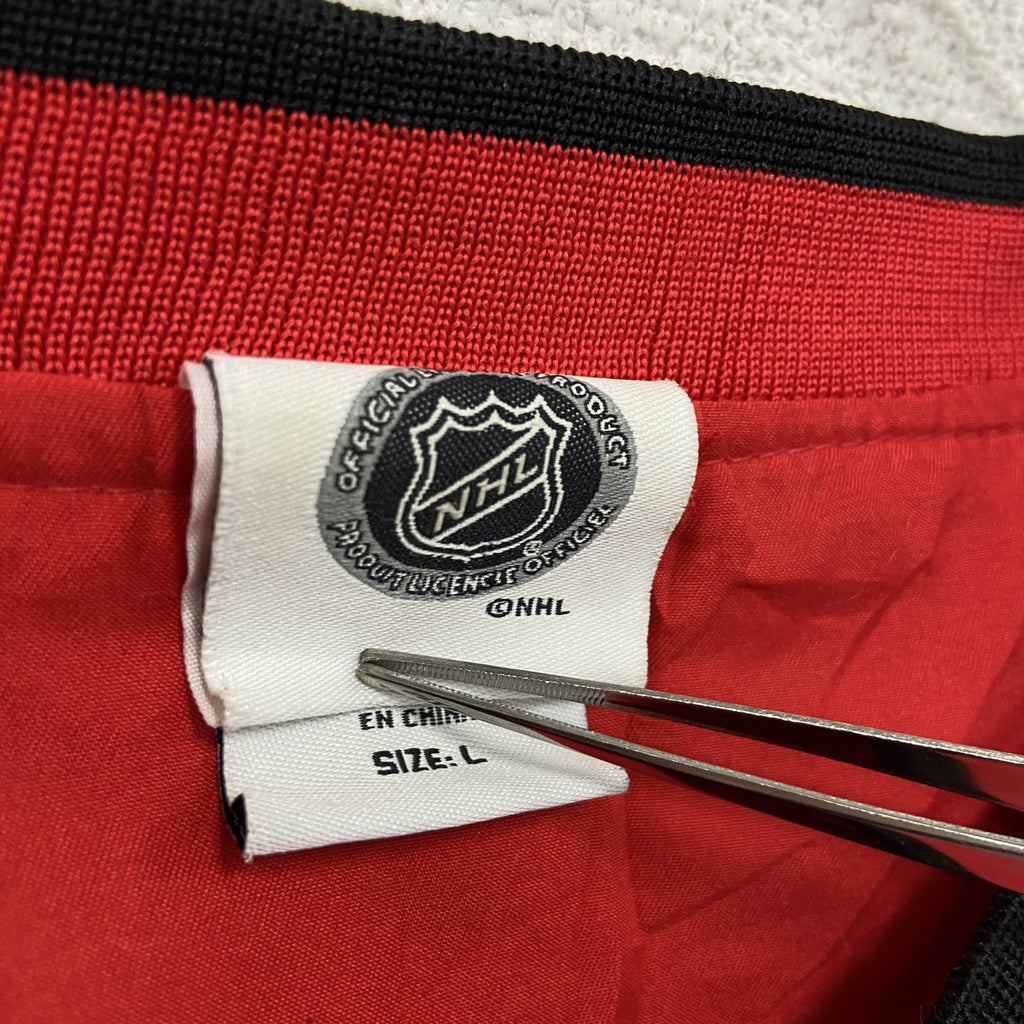 古着 used　NHL　ナイロンジャケットプルオーバー　赤　レッド　Lサイズ