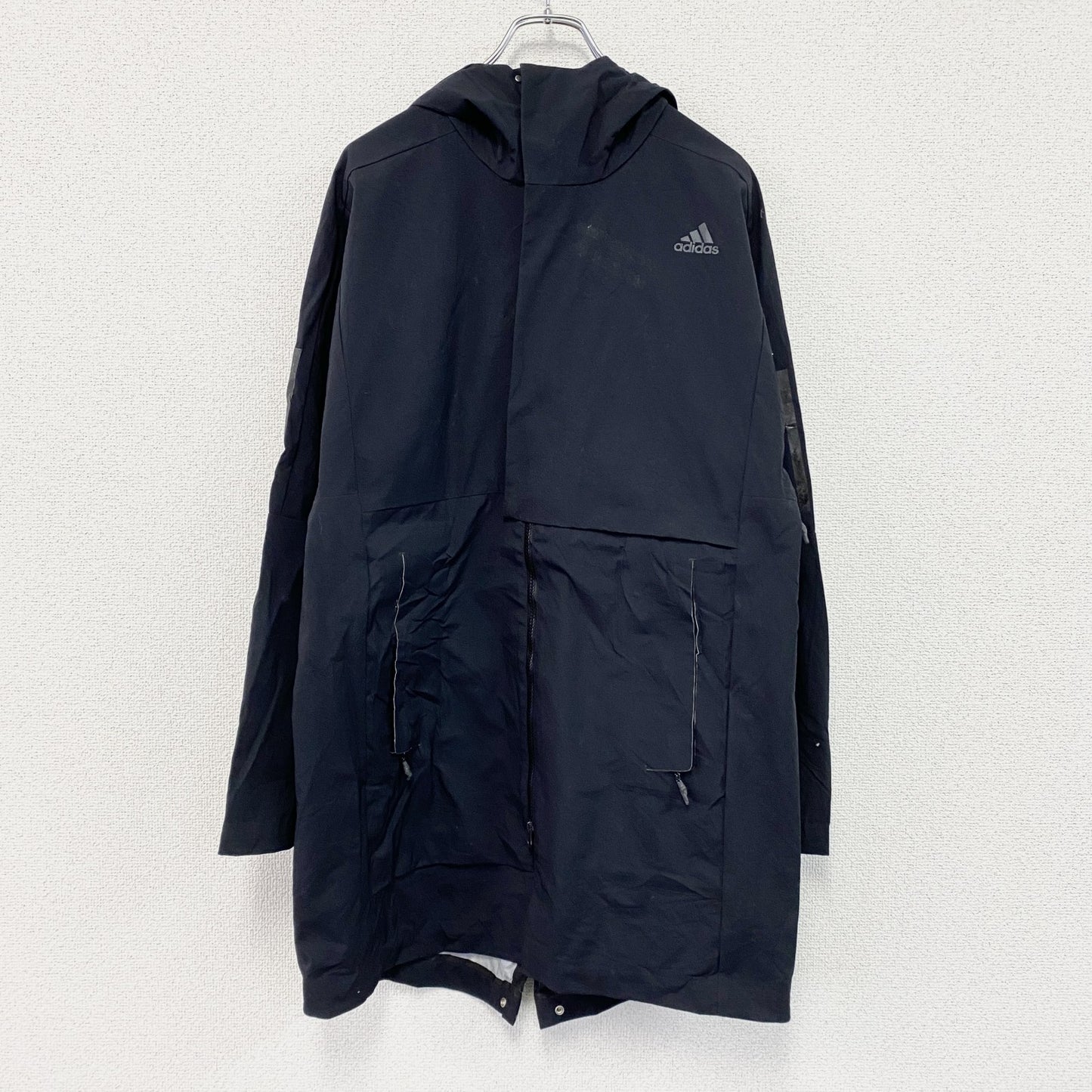 adidas　アディダス　M ICON TUCコート　フルジップパーカー/フーディー　黒　ブラック　OTサイズ