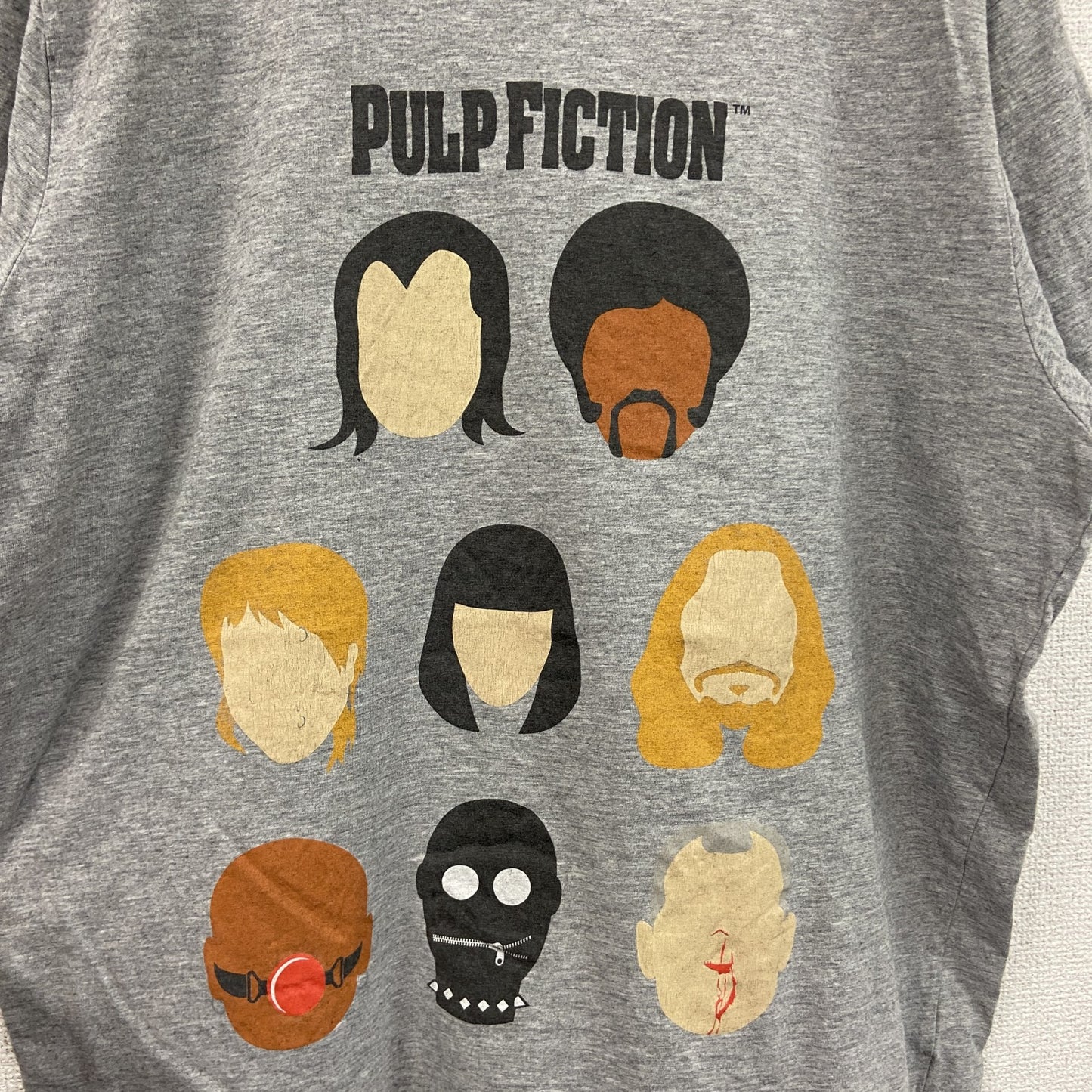 PULP FICTION 　パルプフィクション　半袖プリントTシャツ　ムービーT　灰色　グレー　XLサイズ
