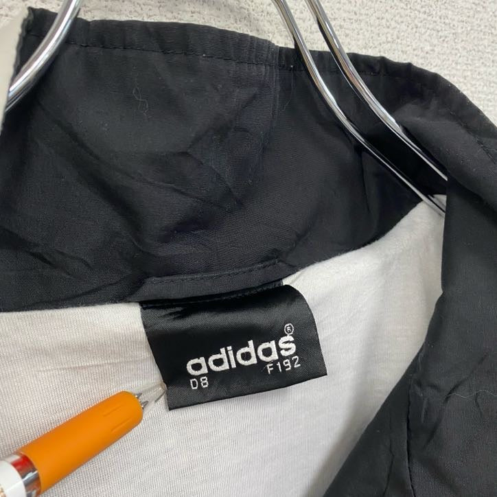 90s　adidas　アディダス　ナイロンジャケット　ヴィンテージ　フルジップ　白　Lサイズ