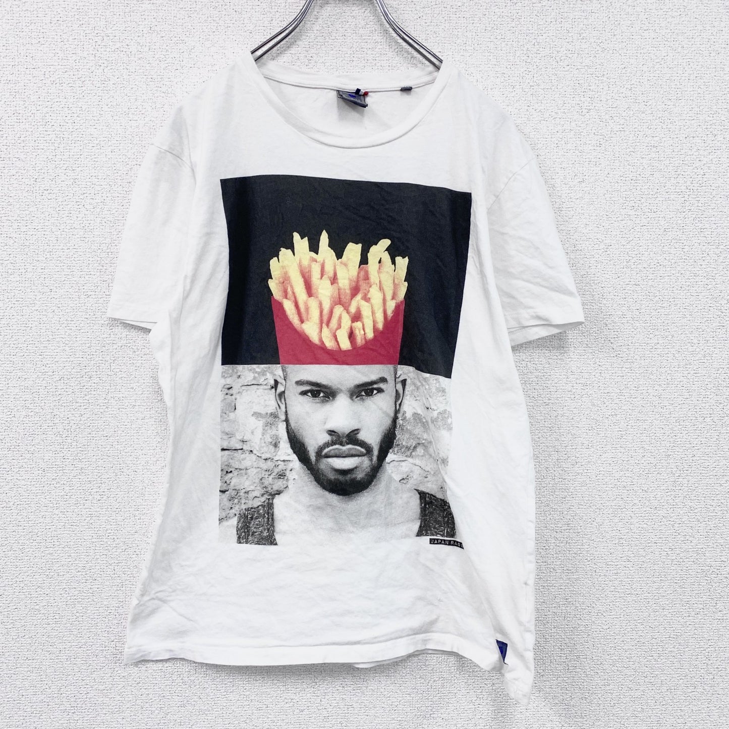 Japan RAGS　半袖プリントTシャツ　ポテト　白　ホワイト　XLサイズ　